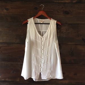 Flowy button-down tank